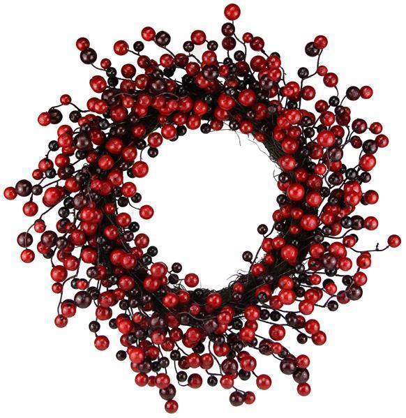 Red Berry Christmas Wreath | 24” Red Berry Wreath