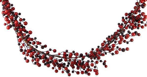 Festive Red Berry Holiday Berry Garland| 6' L Christmas Berry Garlnd