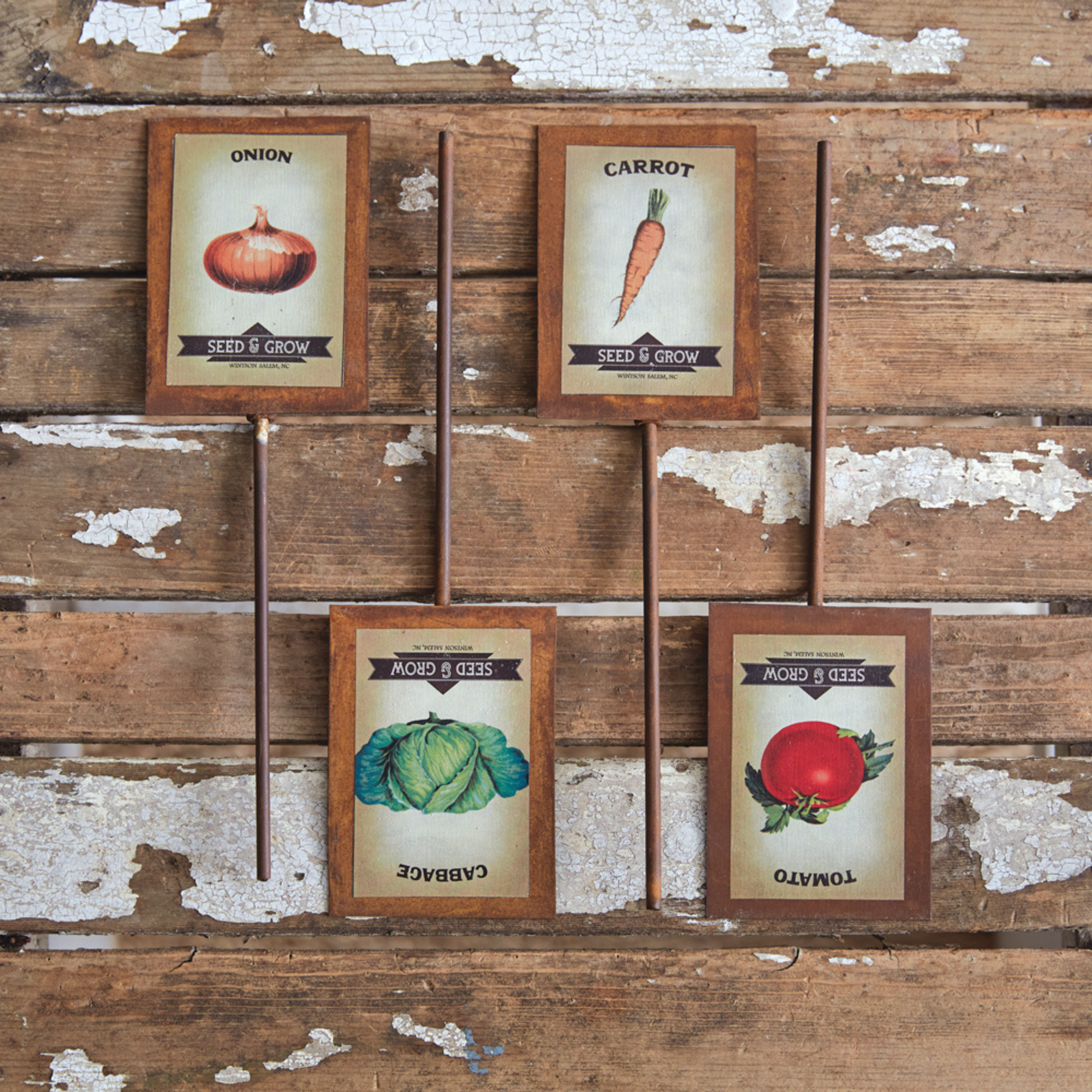 Rustic Vegetable Markers for Garden and Produce Organization