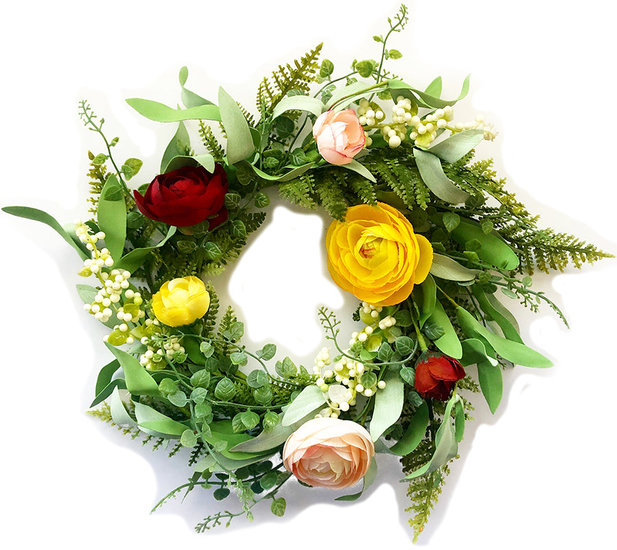 Bright Floral Wreath | Modern 14" Mini Wreath